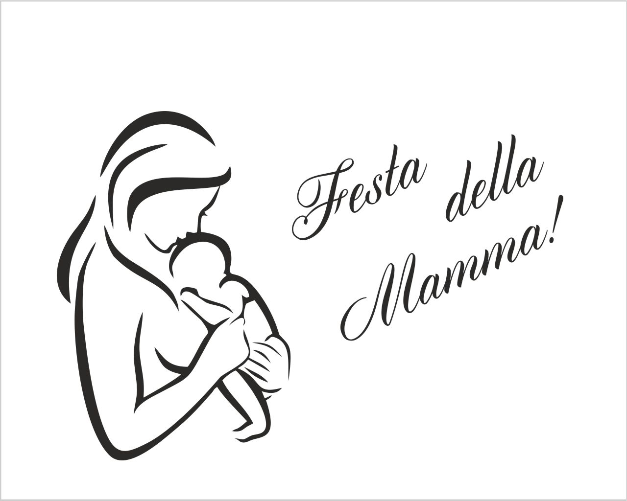 Adesivo per vetrine "TANTI AUGURI MAMMA!" - Vetrofania