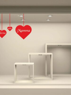 Adesivo per vetrine "FELICE FESTA DELLA MAMMA" - Vetrofania