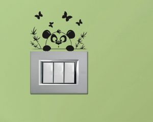 Mini sticker murale-un simpatico panda