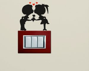 Mini sticker murale-una coppia di innamorati