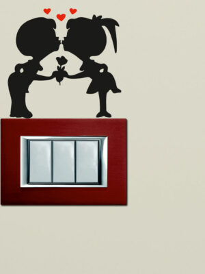 Adesivo murale amore "BAMBINI INNAMORATI" - Mini sticker murale