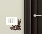 Adesivo per interruttori "PICCOLO DECORO FLOREALE" - Mini sticker murale