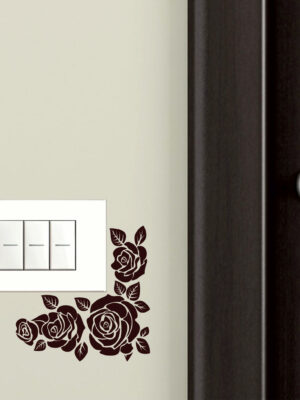 Adesivo per interruttori "PICCOLO DECORO FLOREALE" - Mini sticker murale