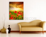 Quadro moderno fiori "UN CAMPO DI PAPAVERI"- Stampa su tela