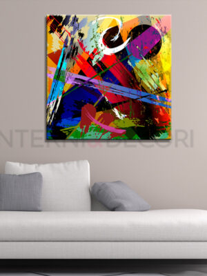 Quadro moderno astratto "COMPOSIZIONE DI COLORI "- Stampa su tela