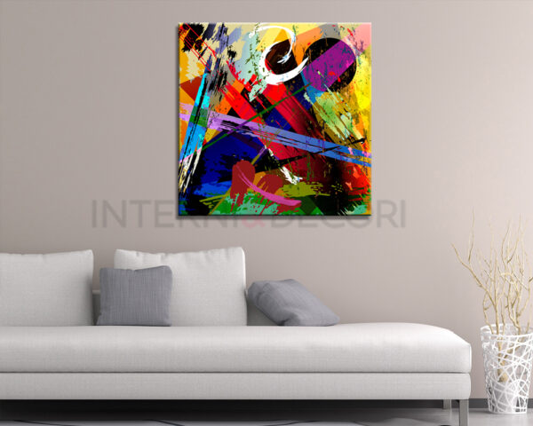 Quadro moderno astratto "COMPOSIZIONE DI COLORI "- Stampa su tela