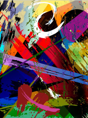 Stampa su tela-composizione di colori