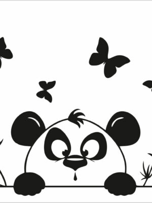 Un simpatico panda-mini sticker murale