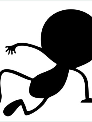 Omino che salta-mini sticker