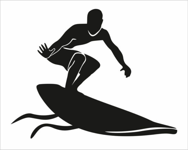 Adesivo per interruttori "SURFISTA TRA LE ONDE" - Mini sticker murale
