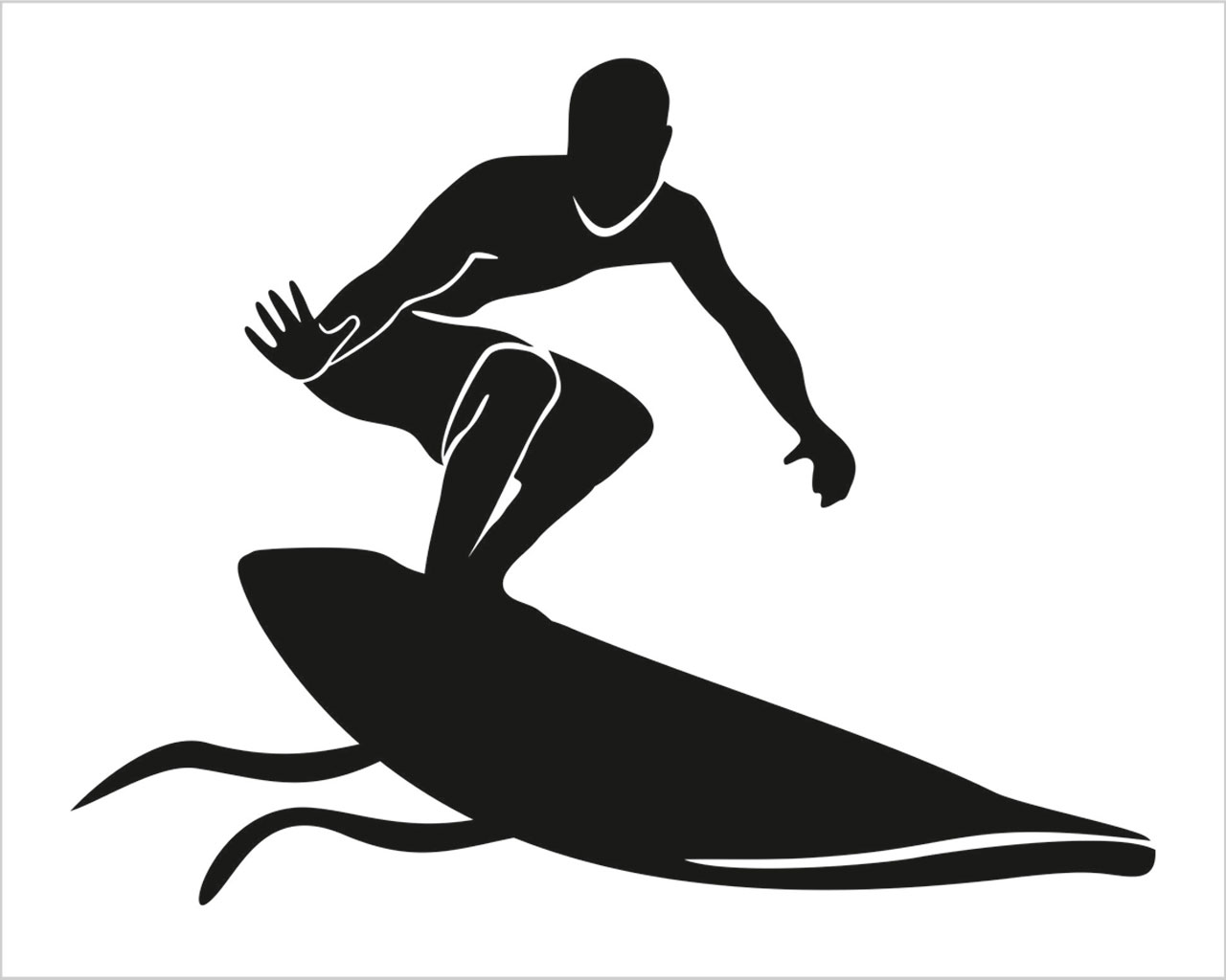 Adesivo per interruttori "SURFISTA TRA LE ONDE" - Mini sticker murale