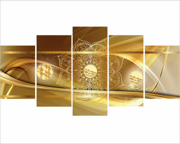 Quadro moderno "DECORI CON ONDE D'ORO"