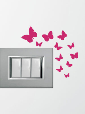 Adesivo per interruttori "DELICATE FARFALLE" - Mini sticker murale