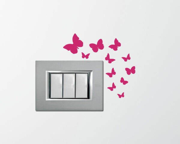 Adesivo per interruttori "DELICATE FARFALLE" - Mini sticker murale