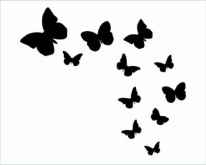 Delicate farfalle-mini sticker murale