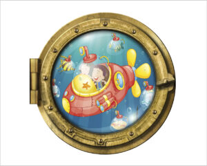 Viaggio negli abissi-sticker oblò