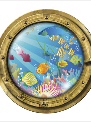 Quanti colorati pesciolini!-sticker oblò