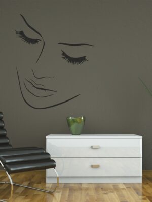 Adesivo da parete donna "BELLEZZA DELICATA"