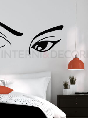 Adesivo da muro occhi "UNO SGUARDO DI DONNA"