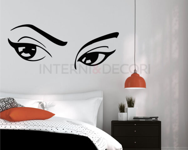 Adesivo da muro occhi "UNO SGUARDO DI DONNA"
