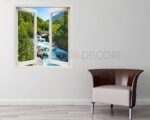 Adesivo murale finestra "VISTA SUL FIUME" - Finestra illusione