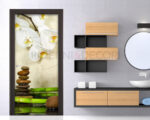 Decorazione porta benessere "ORCHIDEA E BAMBOO"