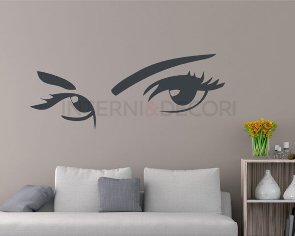 Adesivo da parete occhi donna "SGUARDO SENSUALE"