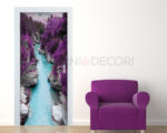 Decorazione porta paesaggio "NELLA FORESTA VIOLA"