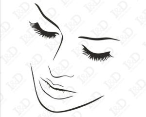 Adesivo murale donna-bellezza delicata