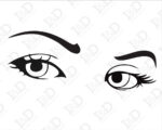 Adesivo da parete occhi donna "SGUARDO DI RAGAZZA"