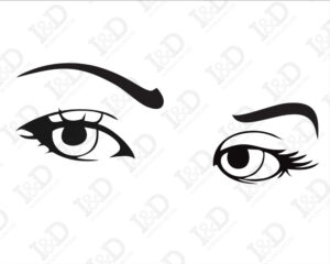 Occhi di ragazza-adesivo murale