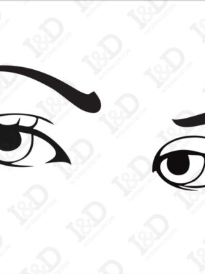 Occhi di ragazza-adesivo murale