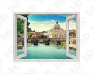 Quanto sei bella Roma-finestra adesiva