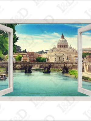 Quanto sei bella Roma-finestra adesiva