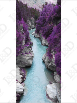 Nella foresta viola-adesivo per porte