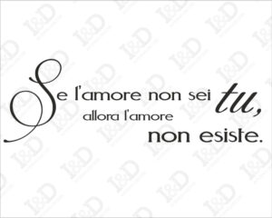 Se l’amore non sei tu-adesivo murale