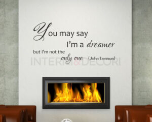 Adesivo da parete frase John Lennon "IMAGINE"