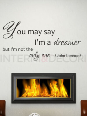 Adesivo da parete frase John Lennon "IMAGINE"