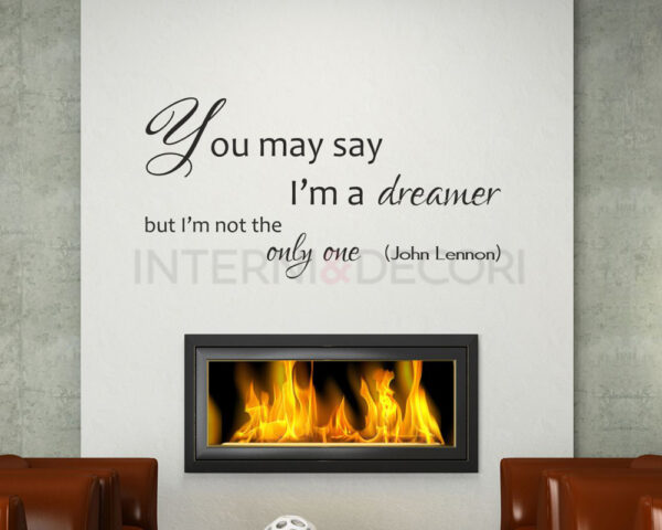 Adesivo da parete frase John Lennon "IMAGINE"