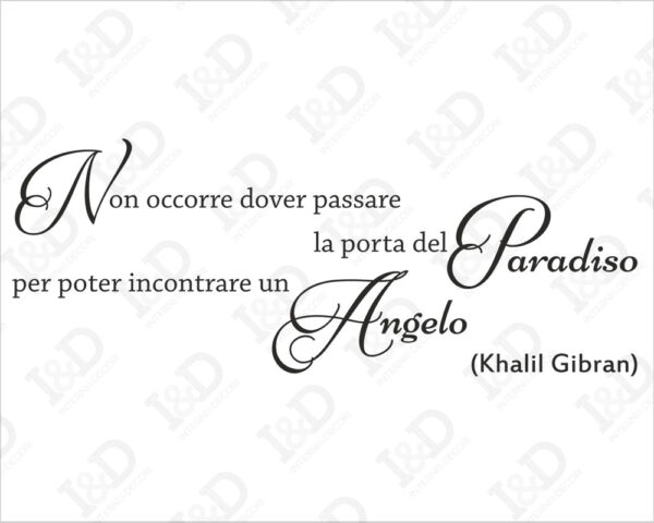 Adesivo da parete frase Khalil Gibran "NON OCCORRE..."