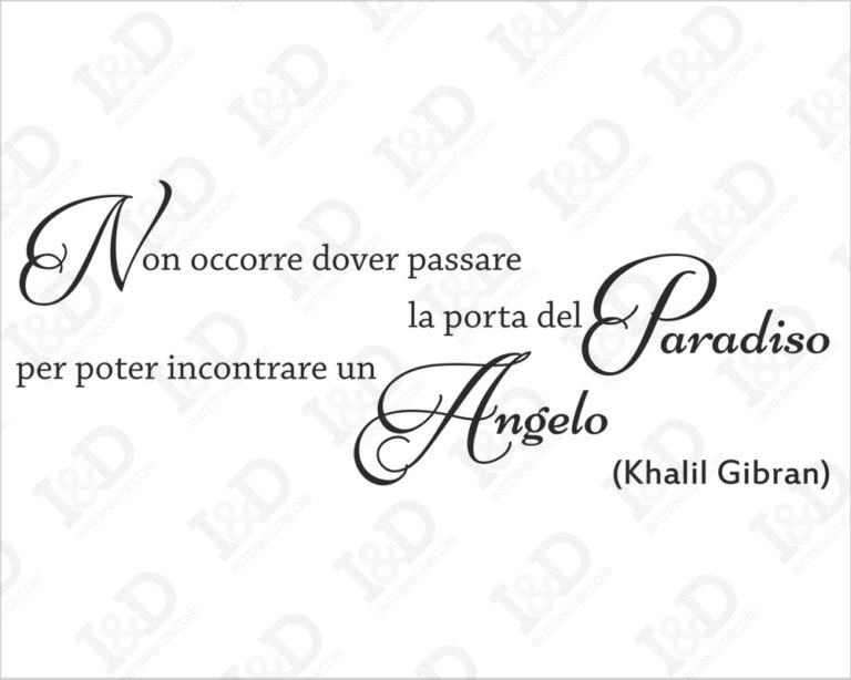 Adesivo da parete frase Khalil Gibran "NON OCCORRE..."