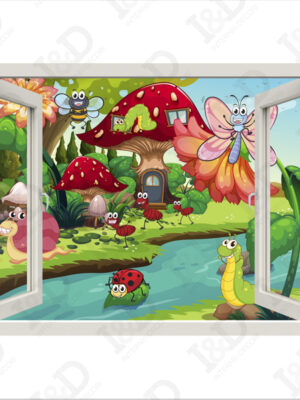 Vita nella natura-finestra adesiva