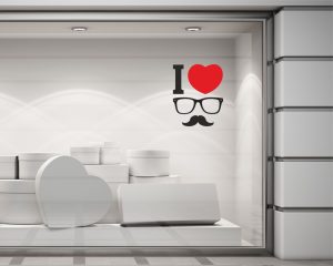 Adesivo per vetrine-ti voglio bene papà