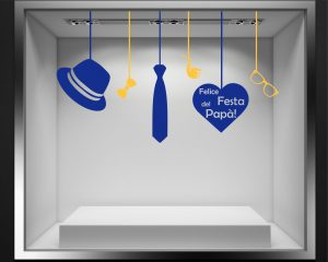 Adesivo per vetrine-felice festa del papà!