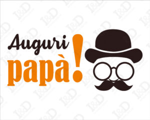 Auguri papà!-adesivo per vetrine