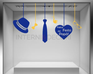 Adesivo per vetrine-felice festa del papà!
