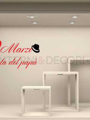 Adesivo per vetrine "FESTA DEL PAPÀ" - Vetrofania