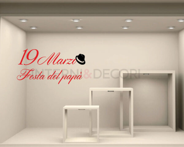 Adesivo per vetrine "FESTA DEL PAPÀ" - Vetrofania