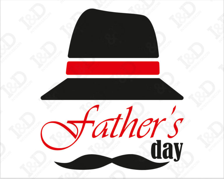 Adesivo per vetrine papà "FATHER'S DAY "- Vetrofania