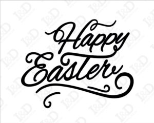 Adesivo per vetrina-Buona Pasqua con decoro